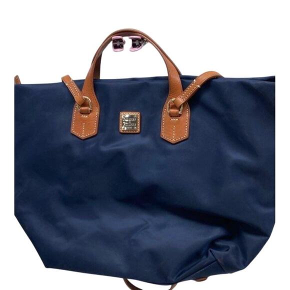 Dooney‎ & Bourke Windham Leighton Tote– Navy Blue with Leather Trim $250 - Picture 1 of 5